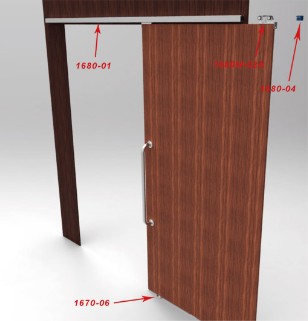 1680W 木制拉门组